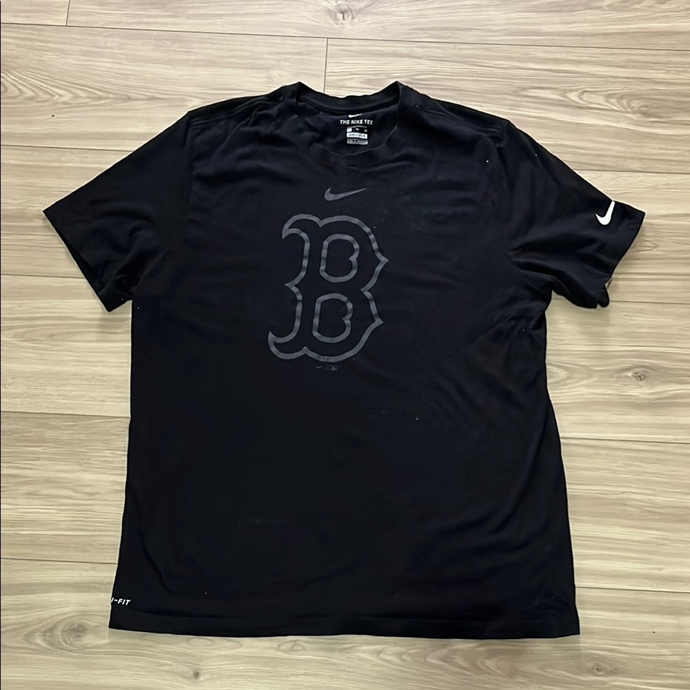 Nike Black Tee with Redsox Logo